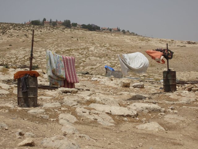 Tene settlement from the Palestinian village of Rahwa
