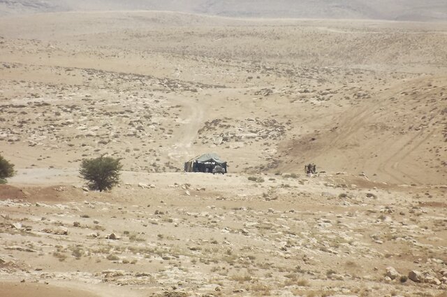 Israeli military tent out from Jinba