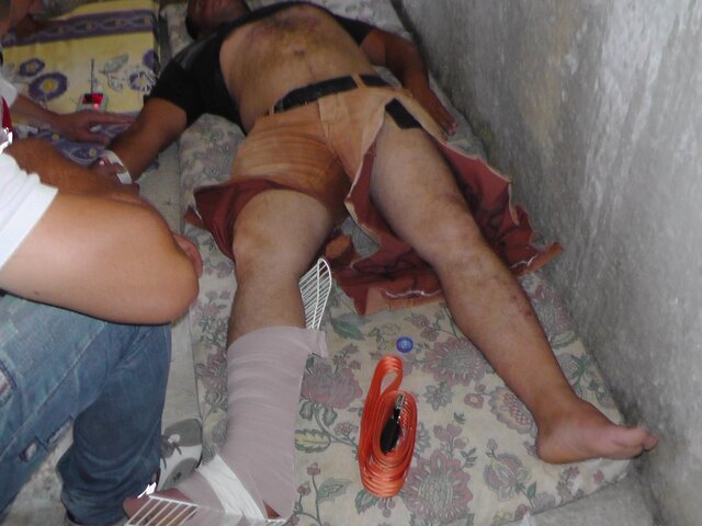 Palestinian man wounded by soldiers 