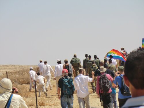 Settlers near the Peace march