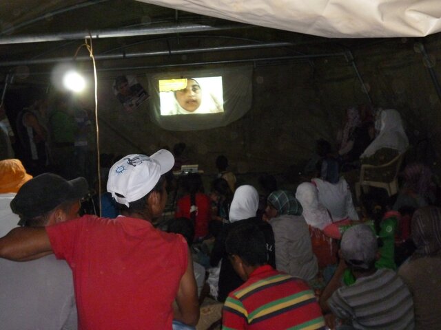 Documentary projection in Tuba village