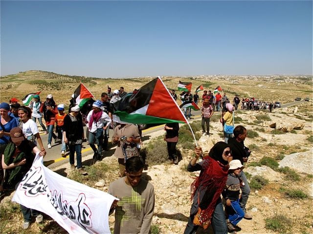 Freedom March in South Hebron hills