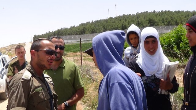 Four Palestinian 12-14 years old girls detained by the Israeli Police