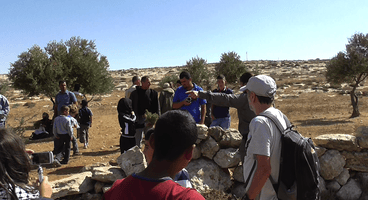 2014-10-18 Arrests and violence against Palestinians resisting settlers' expansion in the South Hebron Hills